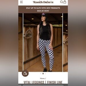 Checkered Jett leggings Ranch Dress’n